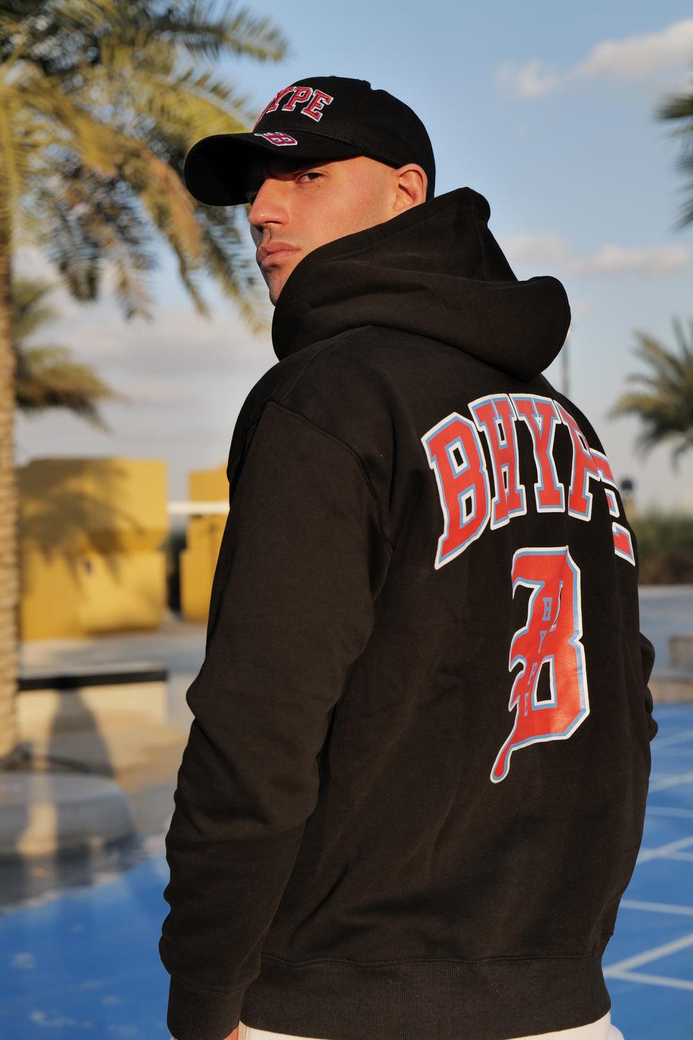 BHYPE BLACK HOODIE VARSITY COLLECTION - B-Hype Society