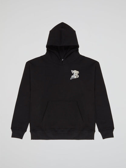 BHYPE LOGO ESSENTIALS BLACK HOODIE - B-Hype Society