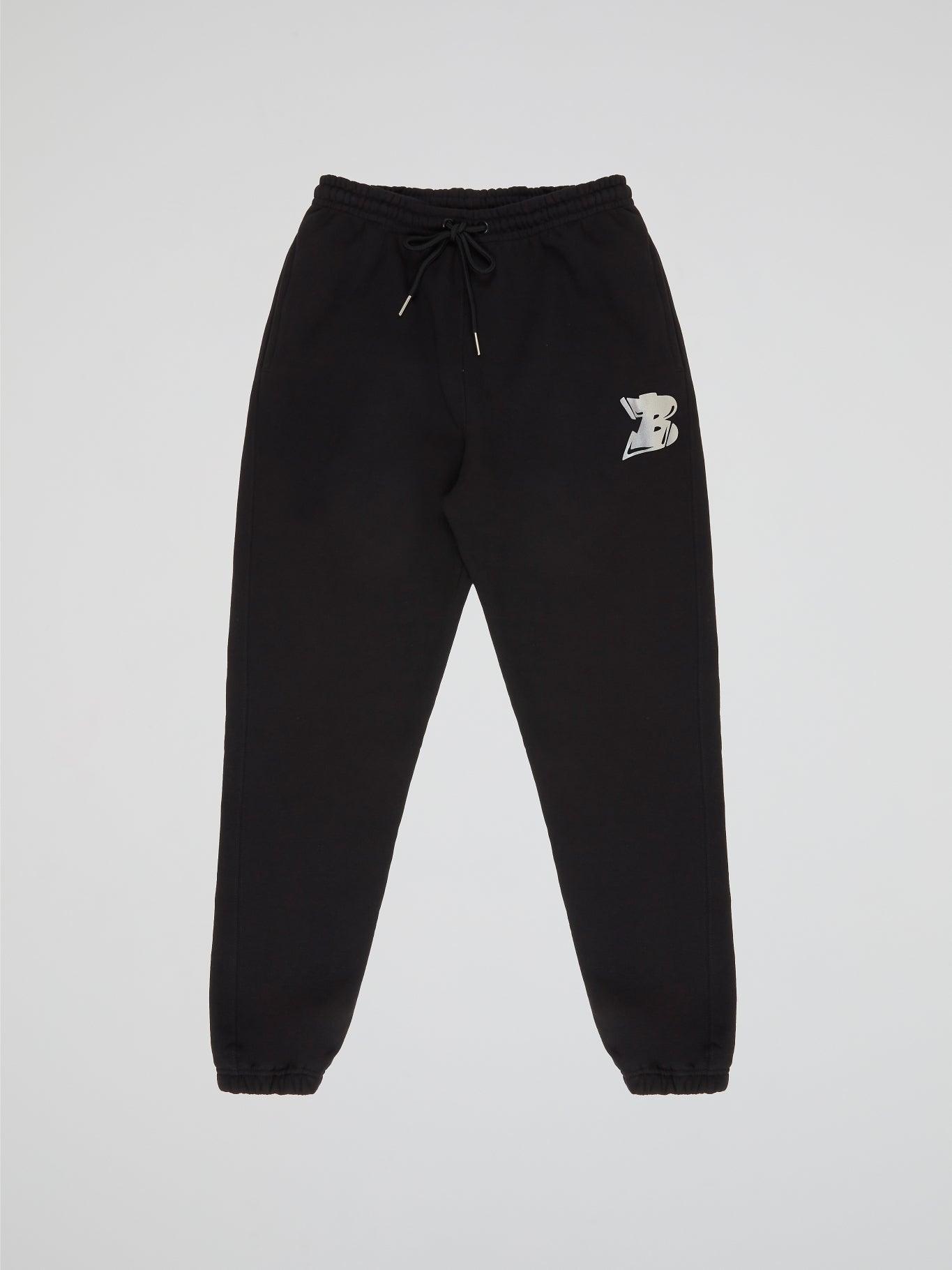 BHYPE LOGO ESSENTIALS BLACK PANTS - B-Hype Society