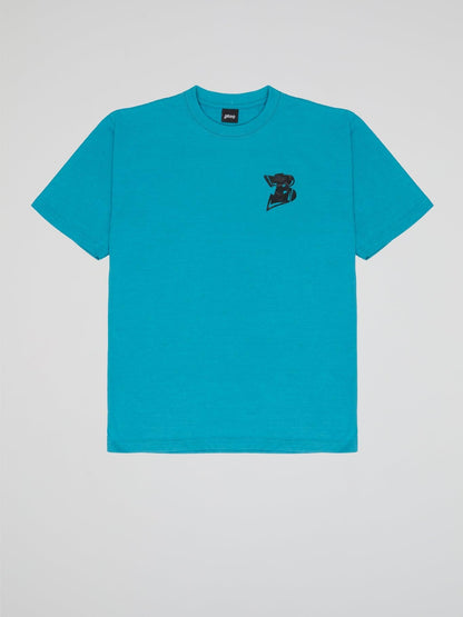 BHYPE LOGO ESSENTIALS TURQUOISE BLUE T-SHIRT - B-Hype Society