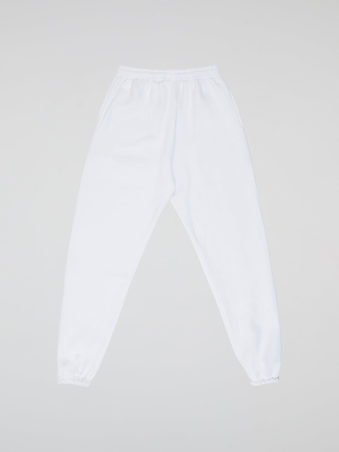 BHYPE LOGO ESSENTIALS WHITE PANTS - B-Hype Society