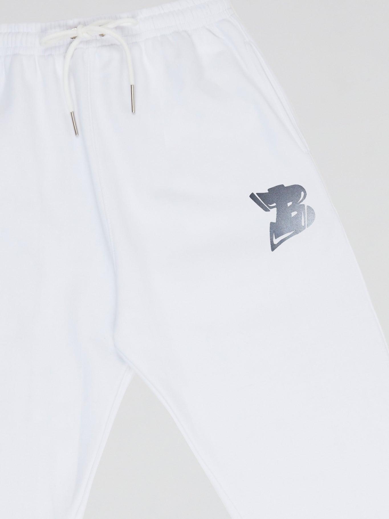 BHYPE LOGO ESSENTIALS WHITE PANTS - B-Hype Society