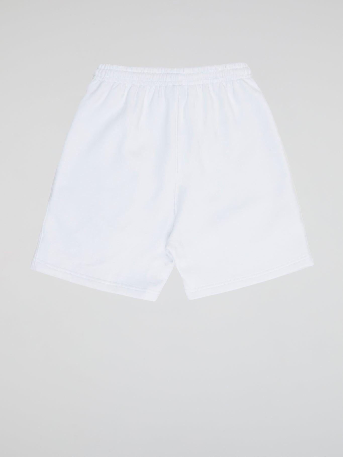 BHYPE LOGO ESSENTIALS WHITE SHORTS - B-Hype Society