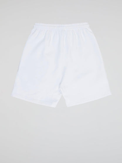 BHYPE LOGO ESSENTIALS WHITE SHORTS - B-Hype Society