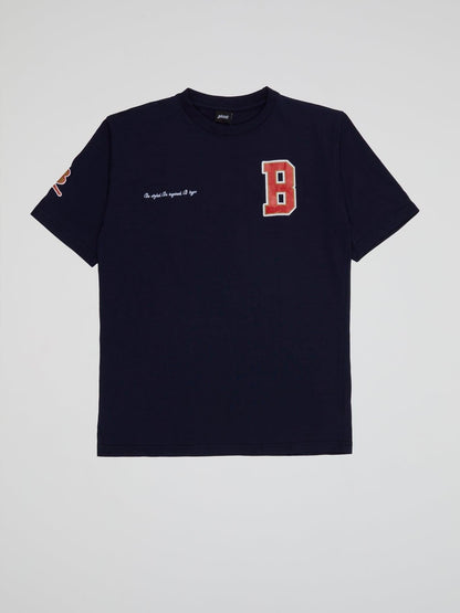 BHYPE MARINE BLUE T-SHIRT VARSITY COLLECTION - B-Hype Society