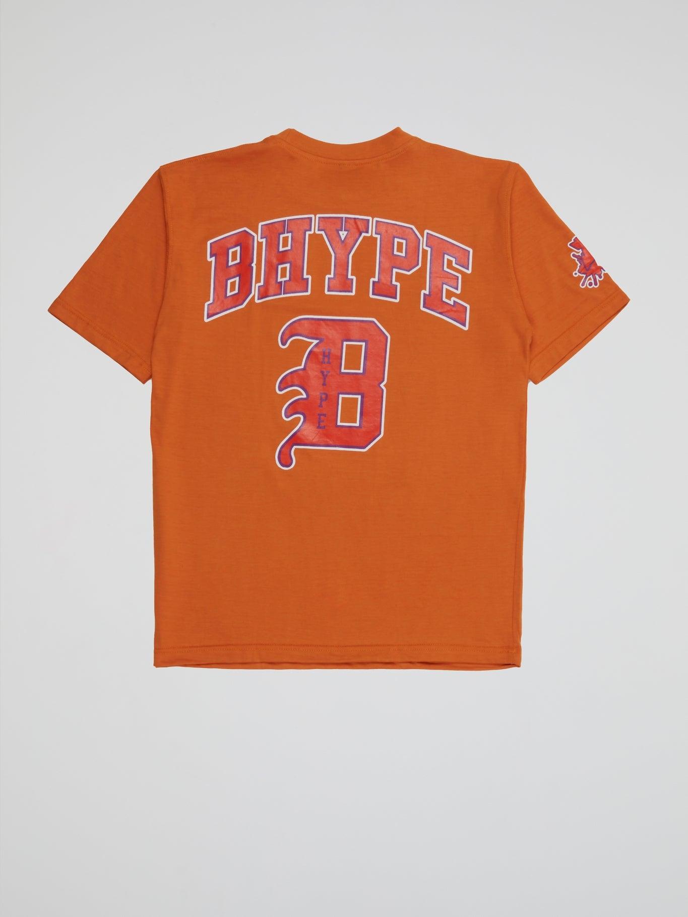 BHYPE ORANGE T-SHIRT VARSITY COLLECTION - B-Hype Society