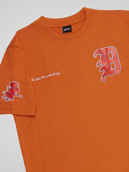 BHYPE ORANGE T-SHIRT VARSITY COLLECTION - B-Hype Society