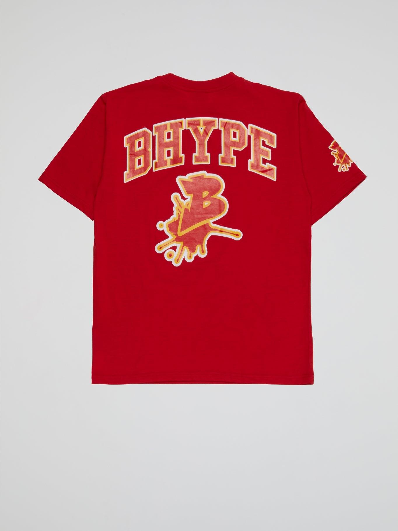 BHYPE RED T-SHIRT VARSITY COLLECTION - B-Hype Society