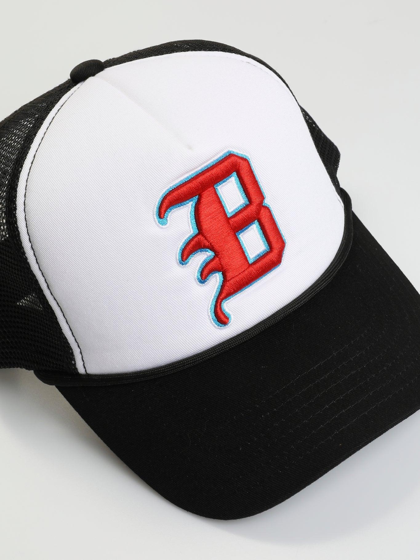 BHYPE TRUCKER HAT WHITE & BLACK - B-Hype Society