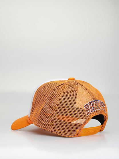 BHYPE TRUCKER HAT WHITE & ORANGE - B-Hype Society