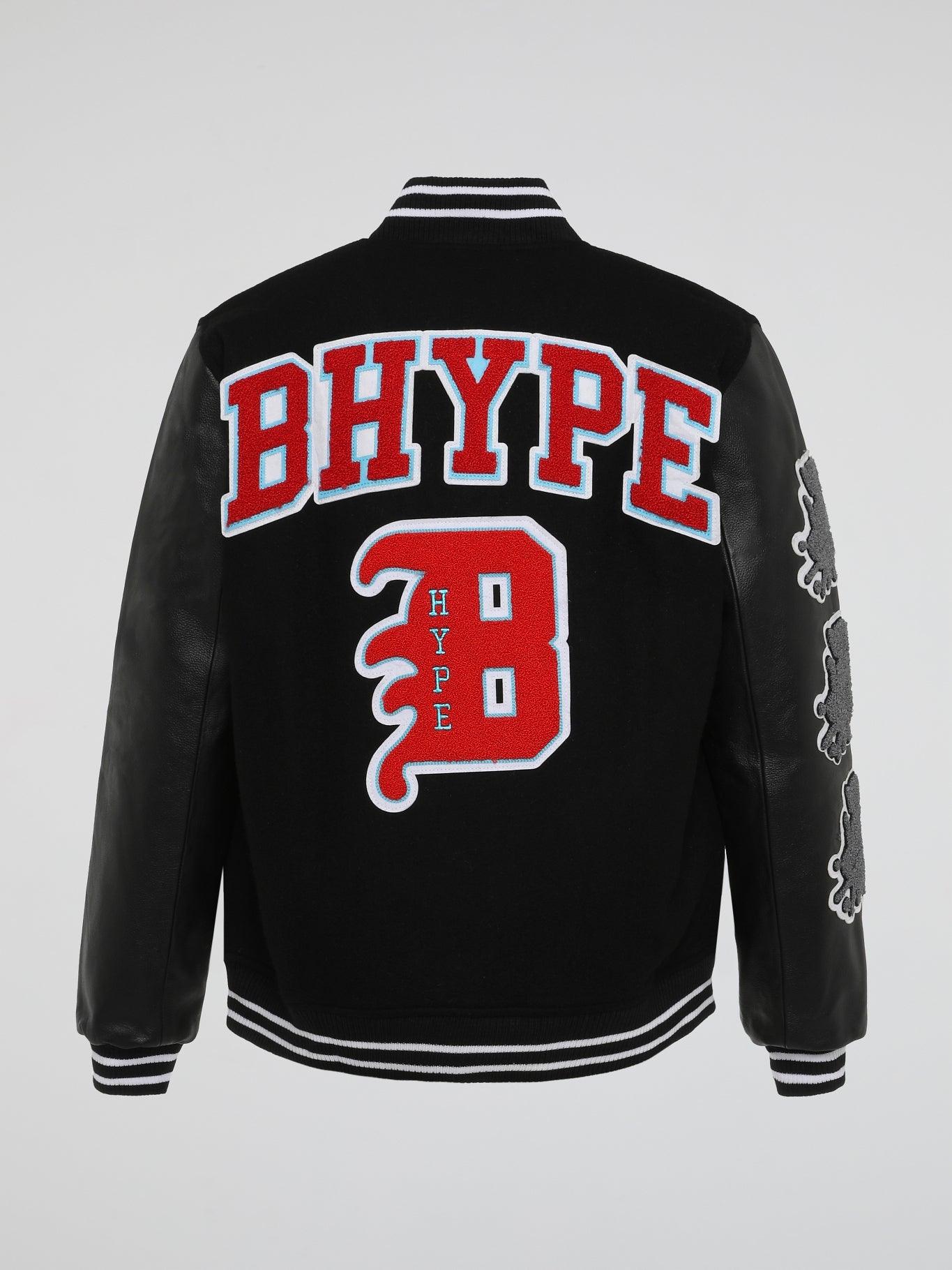 BHYPE VARSITY COLLECTION JACKET BLACK - B-Hype Society