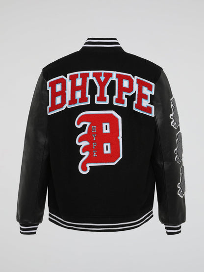 BHYPE VARSITY COLLECTION JACKET BLACK - B-Hype Society