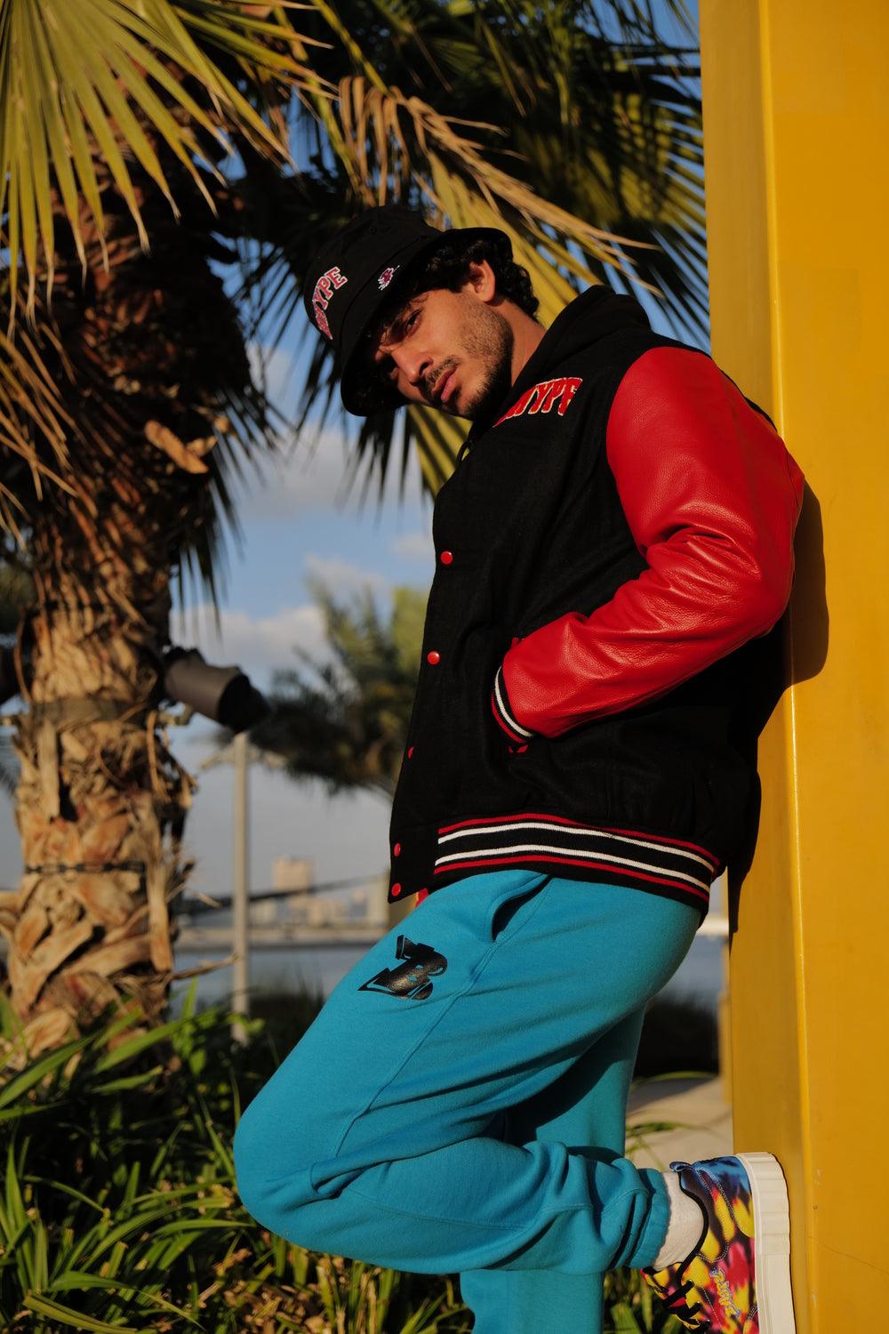 BHYPE VARSITY COLLECTION JACKET BLACK/RED - B-Hype Society