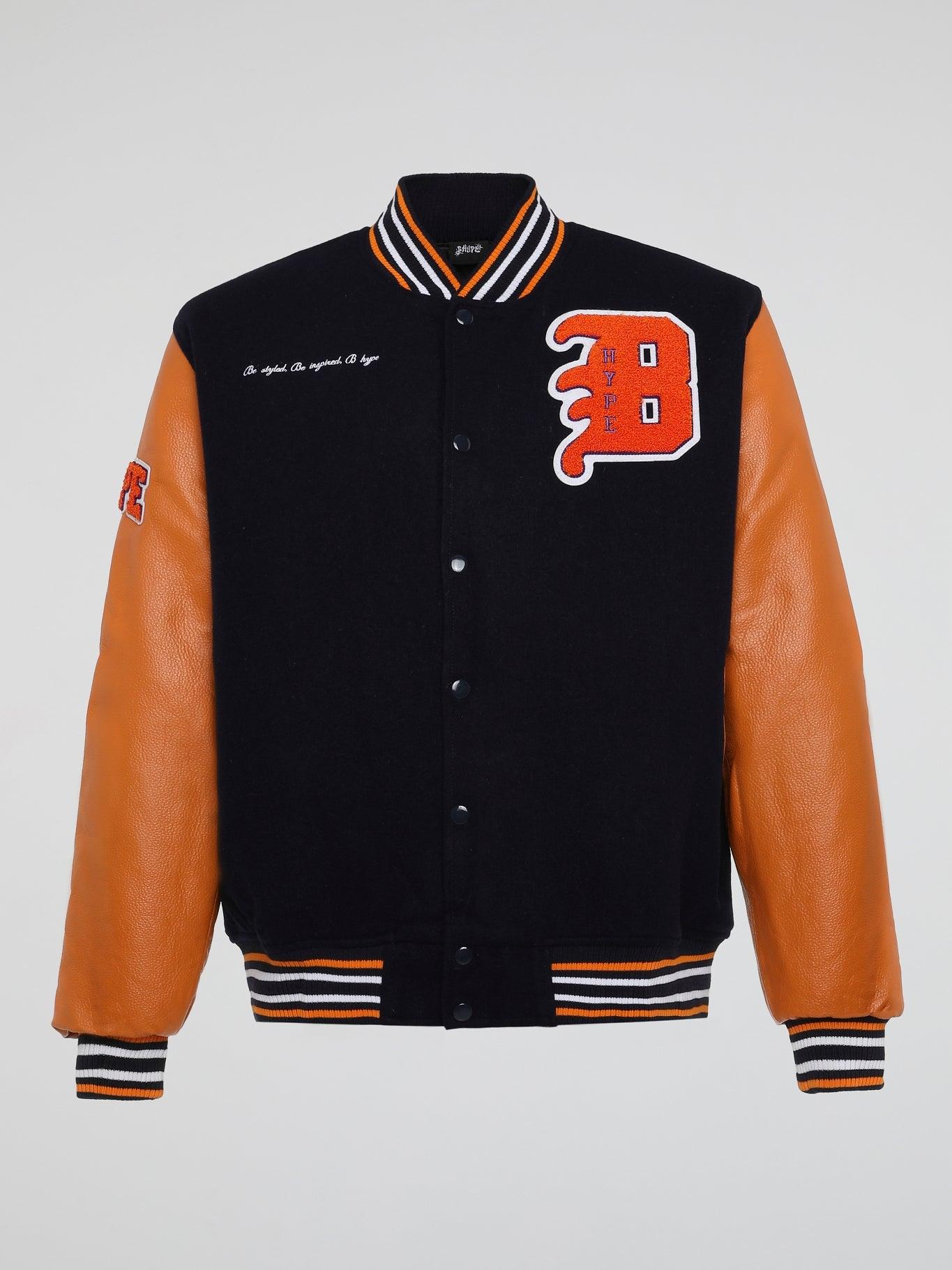 BHYPE VARSITY COLLECTION JACKET BLUE ORANGE - B-Hype Society