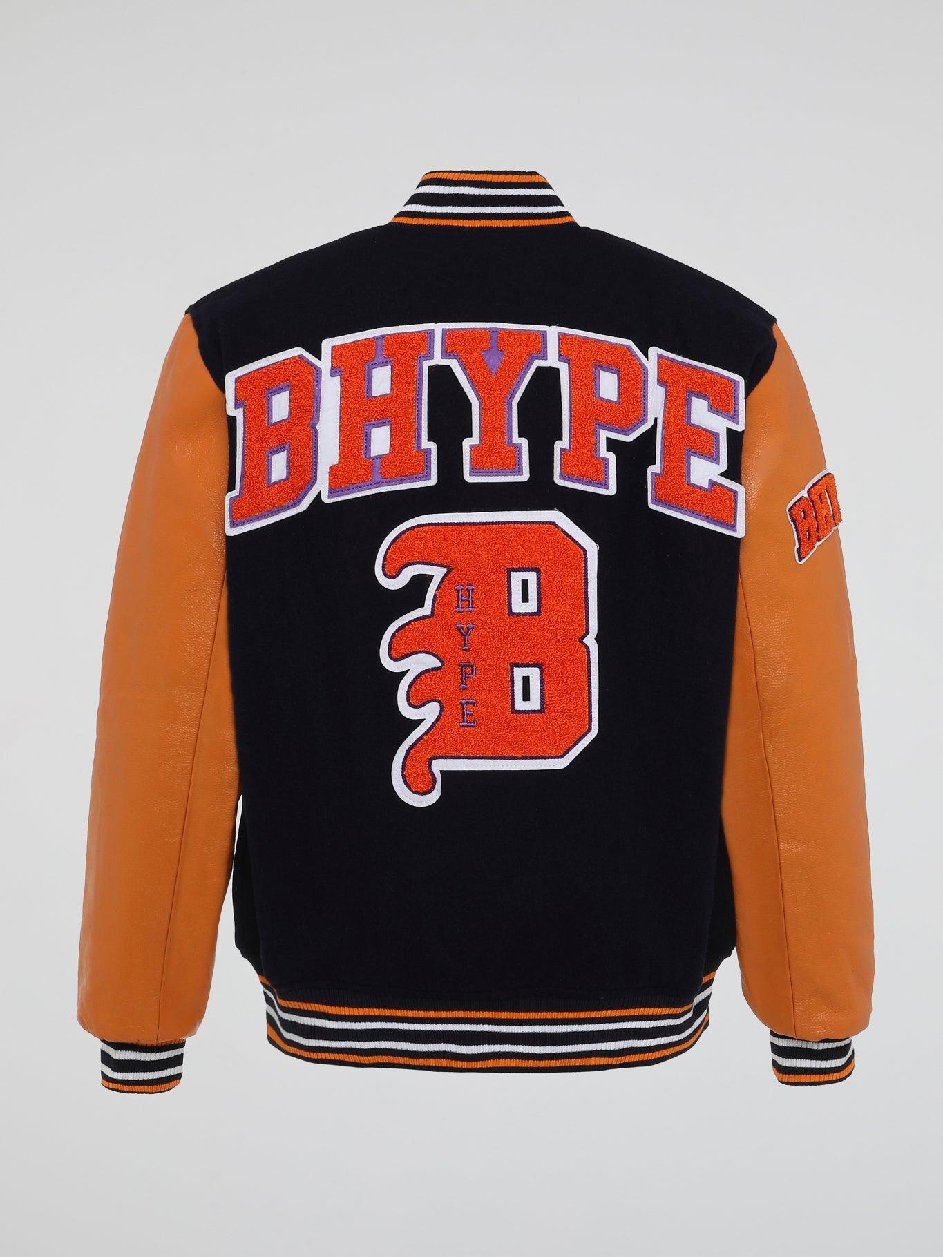 BHYPE VARSITY COLLECTION JACKET BLUE ORANGE - B-Hype Society