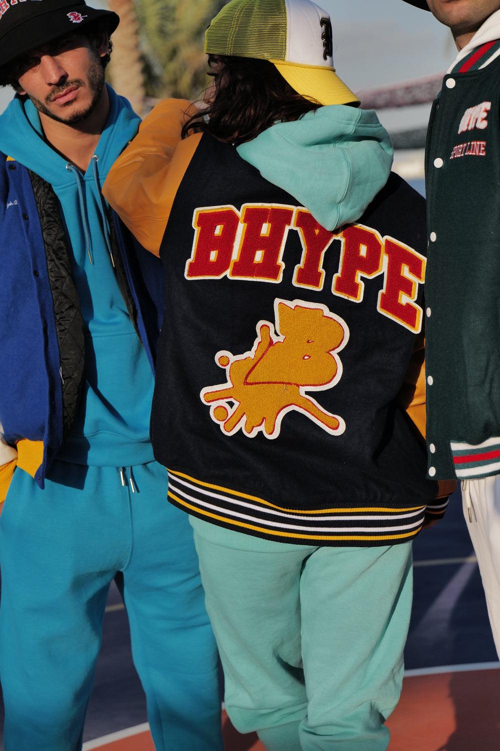 BHYPE VARSITY COLLECTION JACKET BLUE ORANGE - B-Hype Society