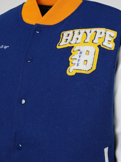 BHYPE VARSITY COLLECTION JACKET BLUE/WHITE - B-Hype Society