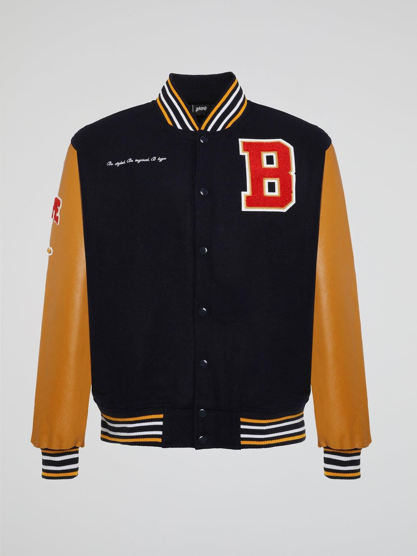 BHYPE VARSITY COLLECTION JACKET BLUE/YELLOW - B-Hype Society