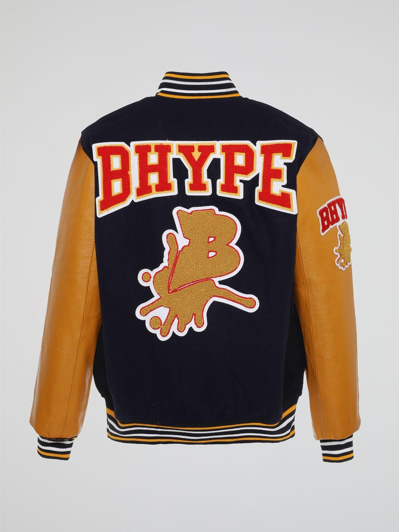 BHYPE VARSITY COLLECTION JACKET BLUE/YELLOW - B-Hype Society