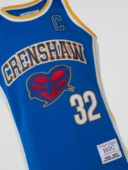 Blue Love and Basketball Wright Basketball Jersey - B-Hype Society