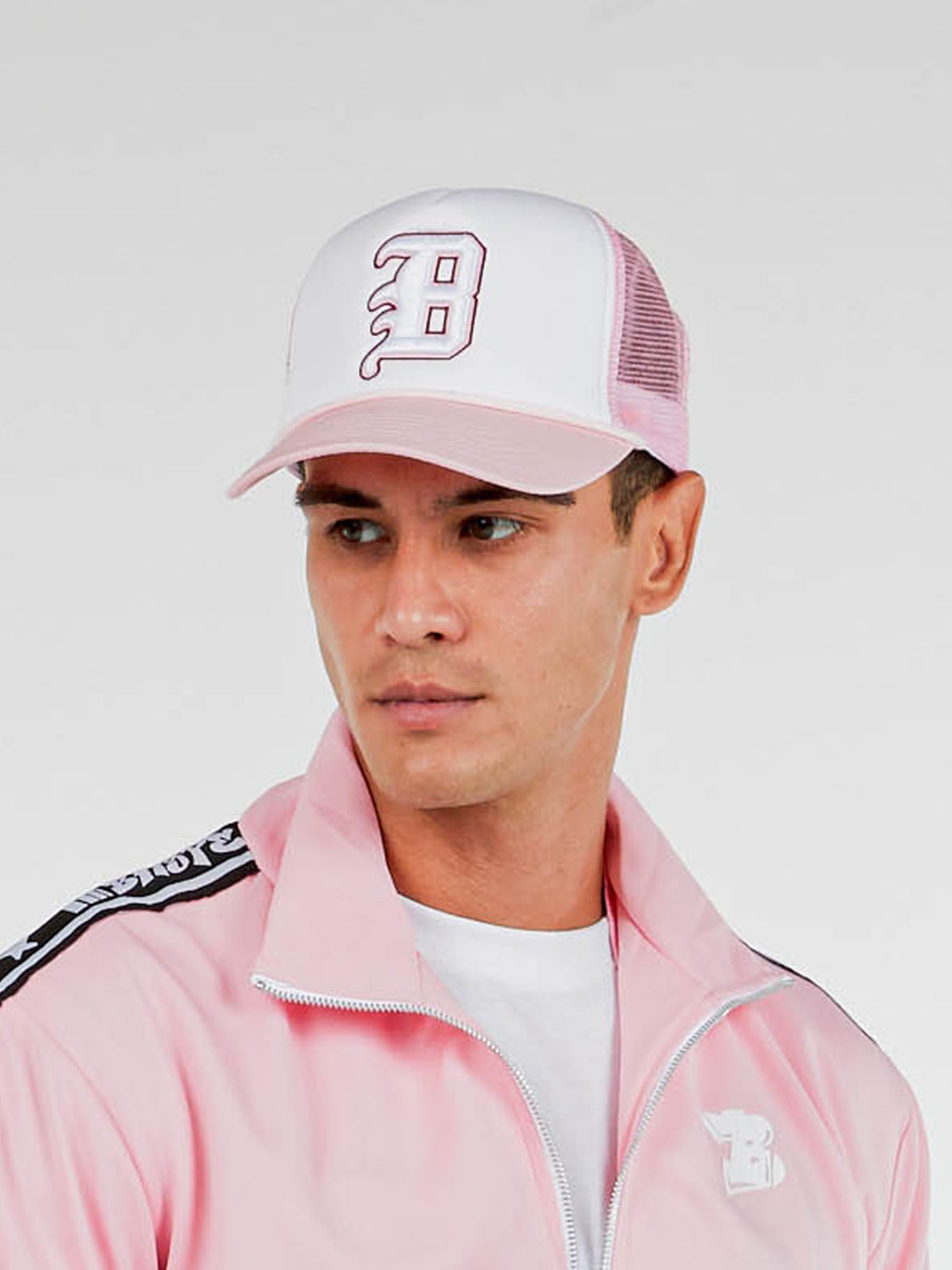 Bhype Society - Bhype Trucker Hat White & Pink