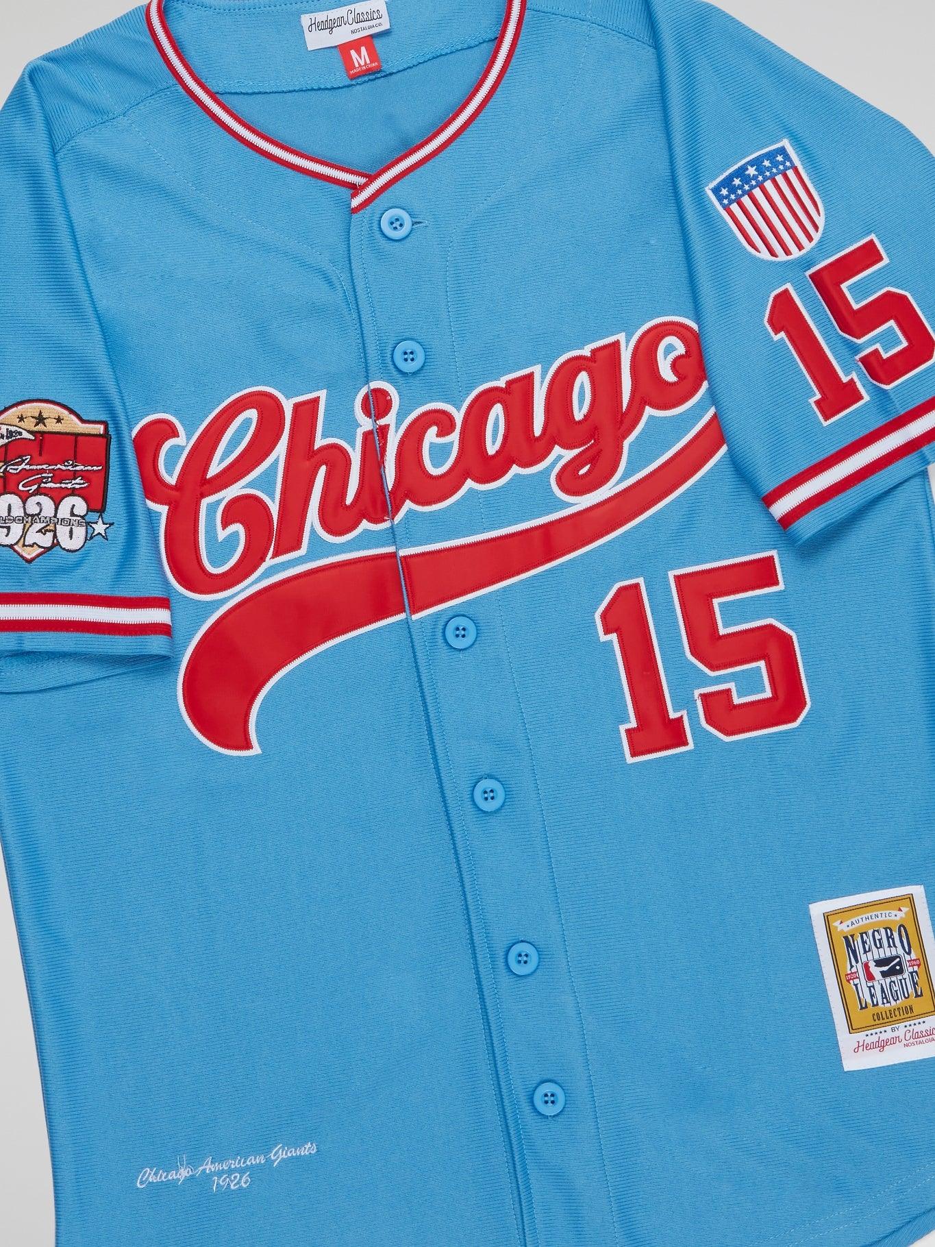 Chicago American Giants Blue Button Down Jersey - B-Hype Society