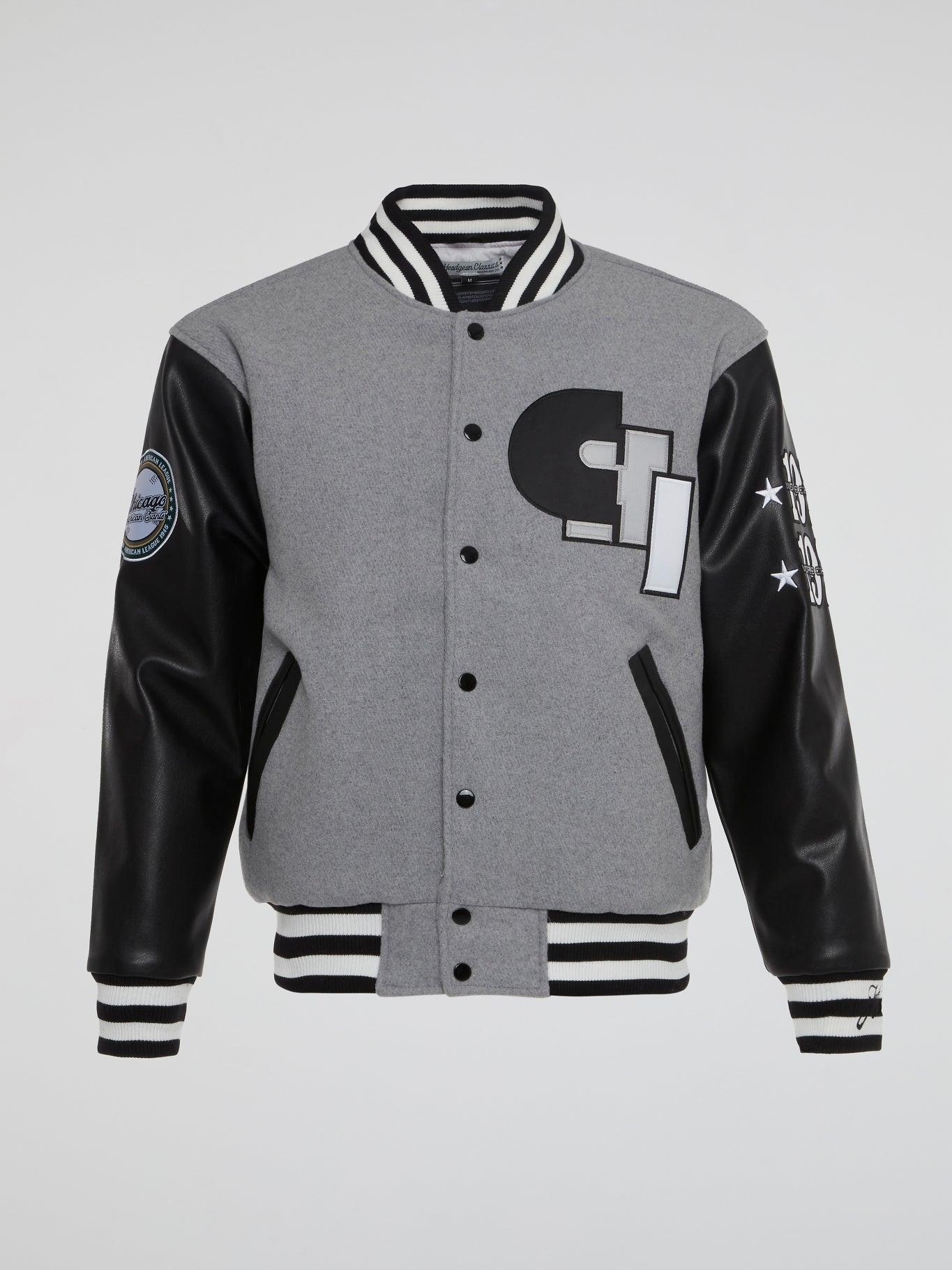 Chicago American Giants Varsity Jacket Grey - B-Hype Society