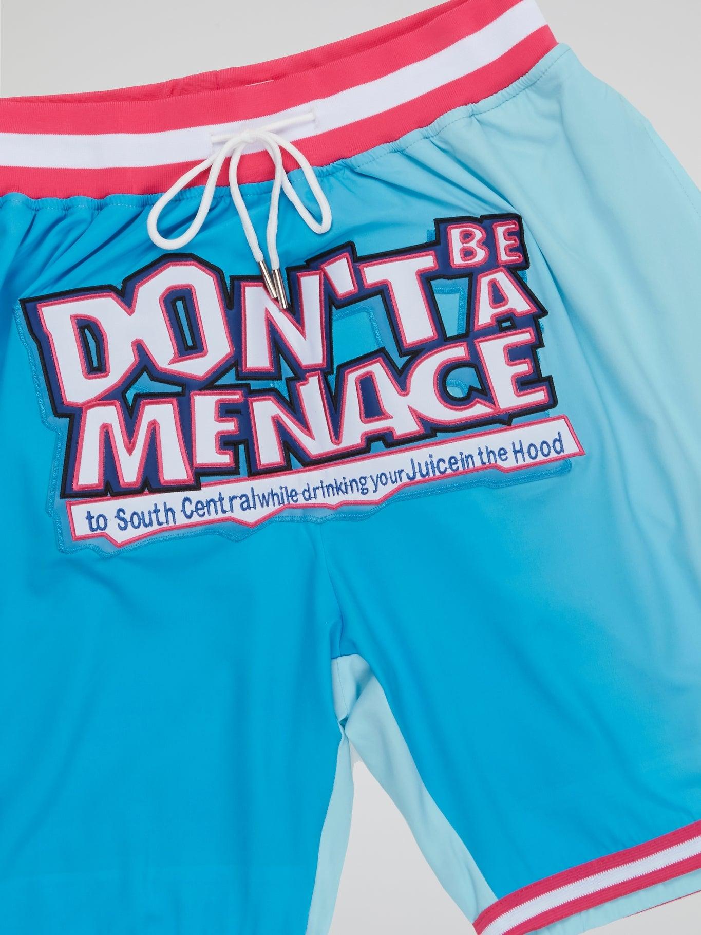 Don't be a Menace Blue Shorts - B-Hype Society