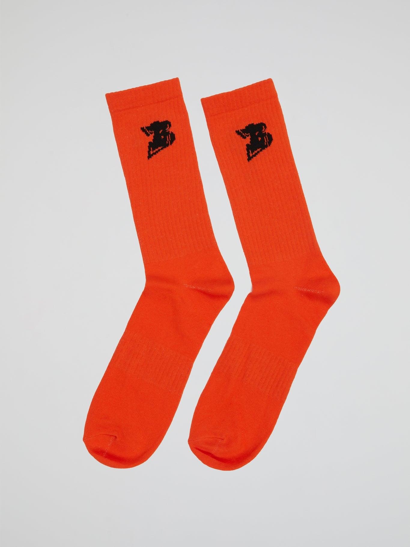 Essentials B Socks Orange - B-Hype Society