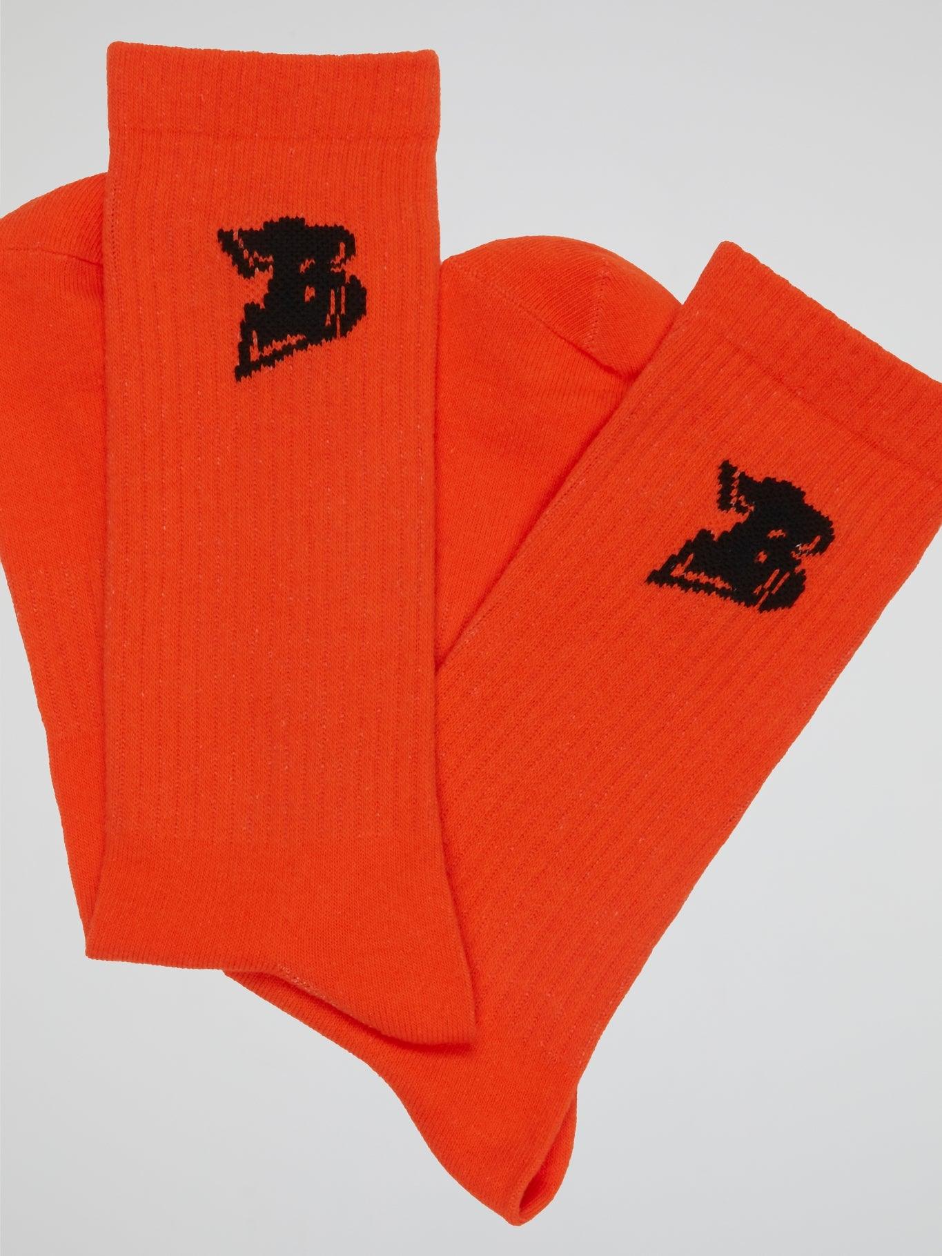 Essentials B Socks Orange - B-Hype Society