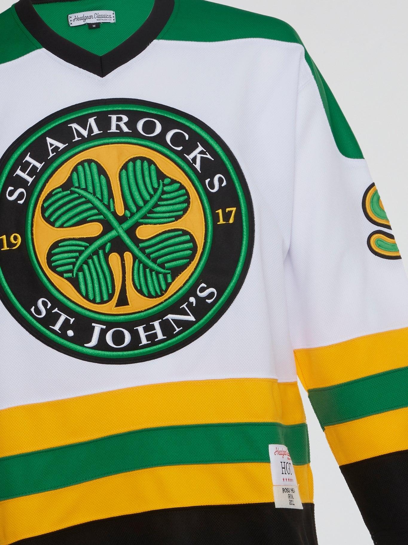 Goon Shamrock Hockey Jersey White - B-Hype Society