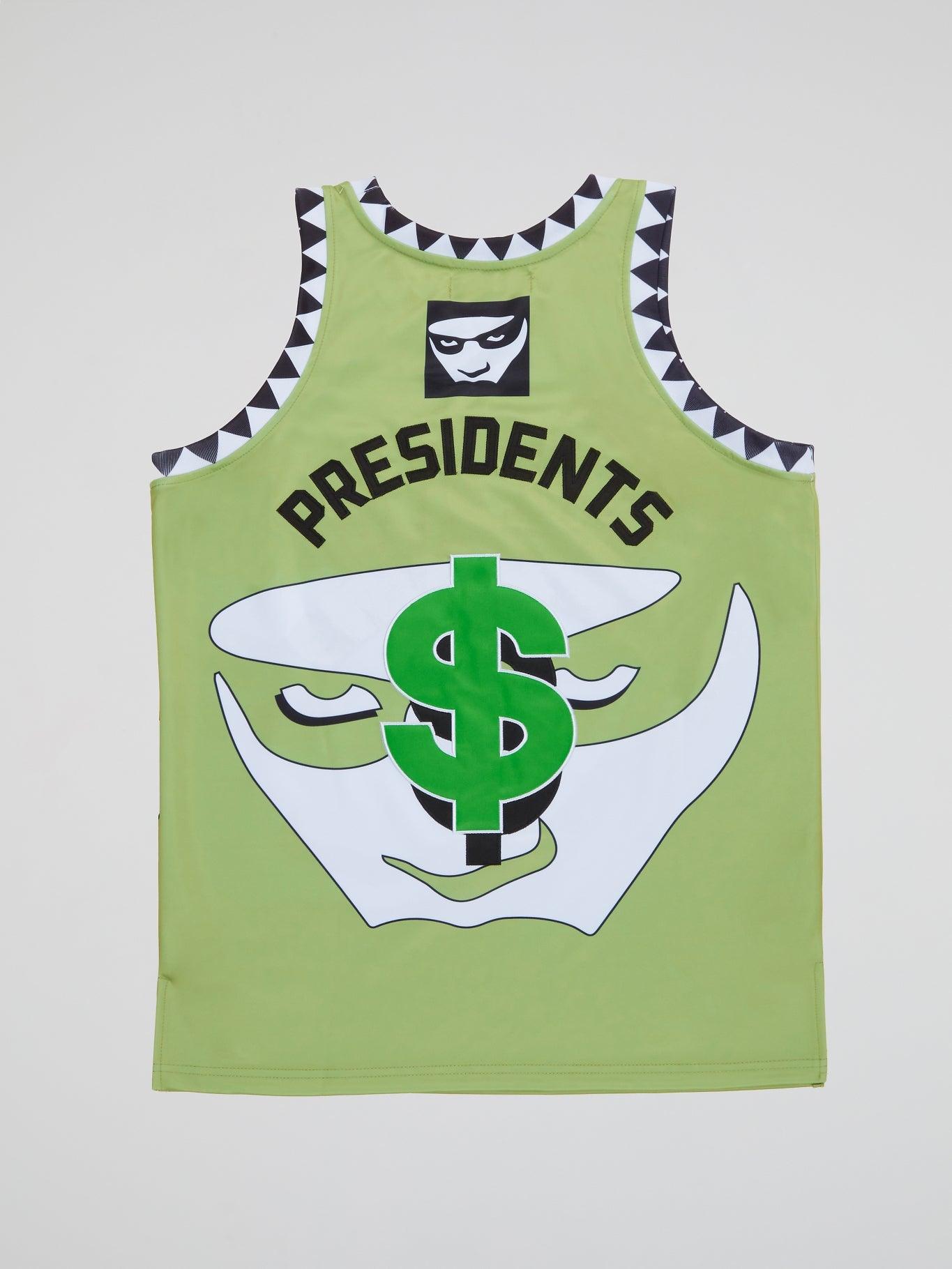 Green Dead Presidents Basketball Jersey - B-Hype Society