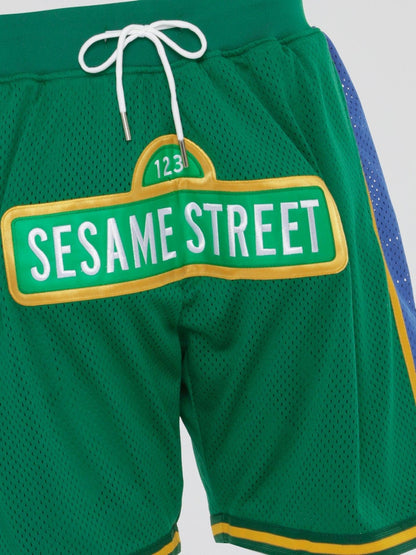 Green Sesame Street Basketball Shorts - B-Hype Society