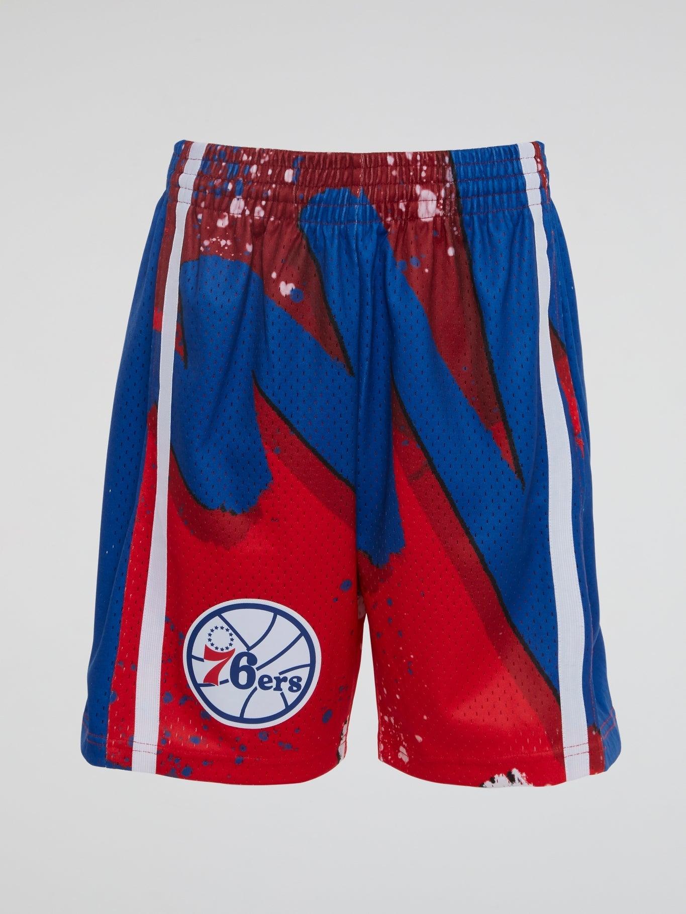 Hyper Hoops Swingman Shorts 76Ers 1996 - Scarlet - B-Hype Society