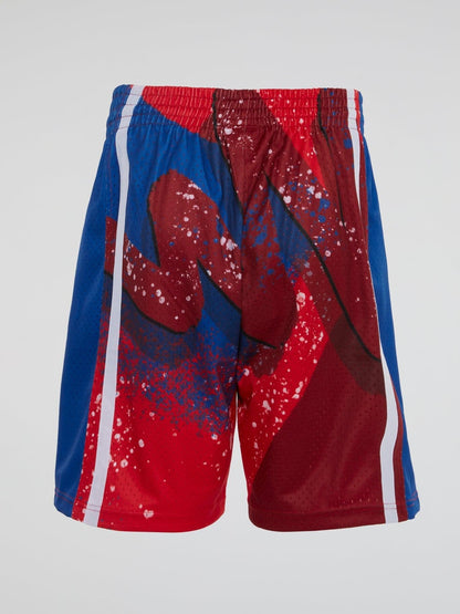 Hyper Hoops Swingman Shorts 76Ers 1996 - Scarlet - B-Hype Society