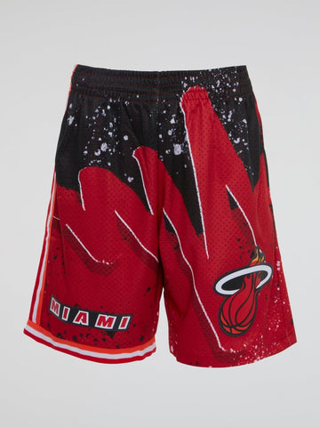 Mitchell and Ness - Hyper Hoops Swingman Shorts Heat 1996 - Red