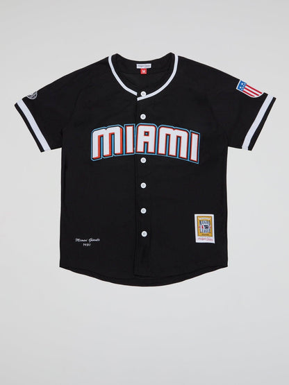 Miami Giants Black Button Down Jersey - B-Hype Society