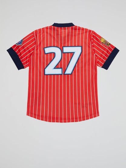 Miami Giants Red Pullover Pinstripe Jersey - B-Hype Society