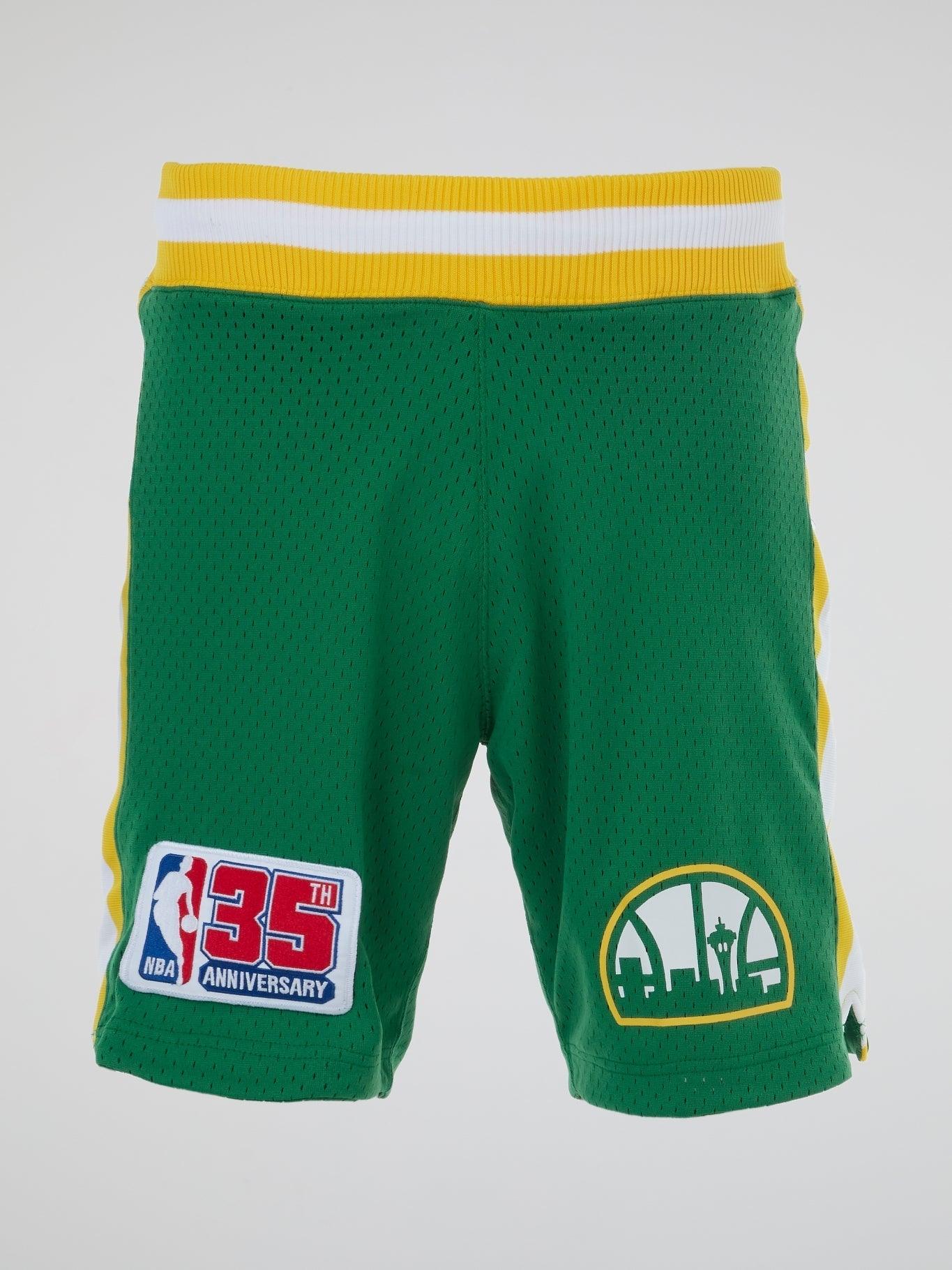 NBA Green Authentic Basketball Shorts - B-Hype Society