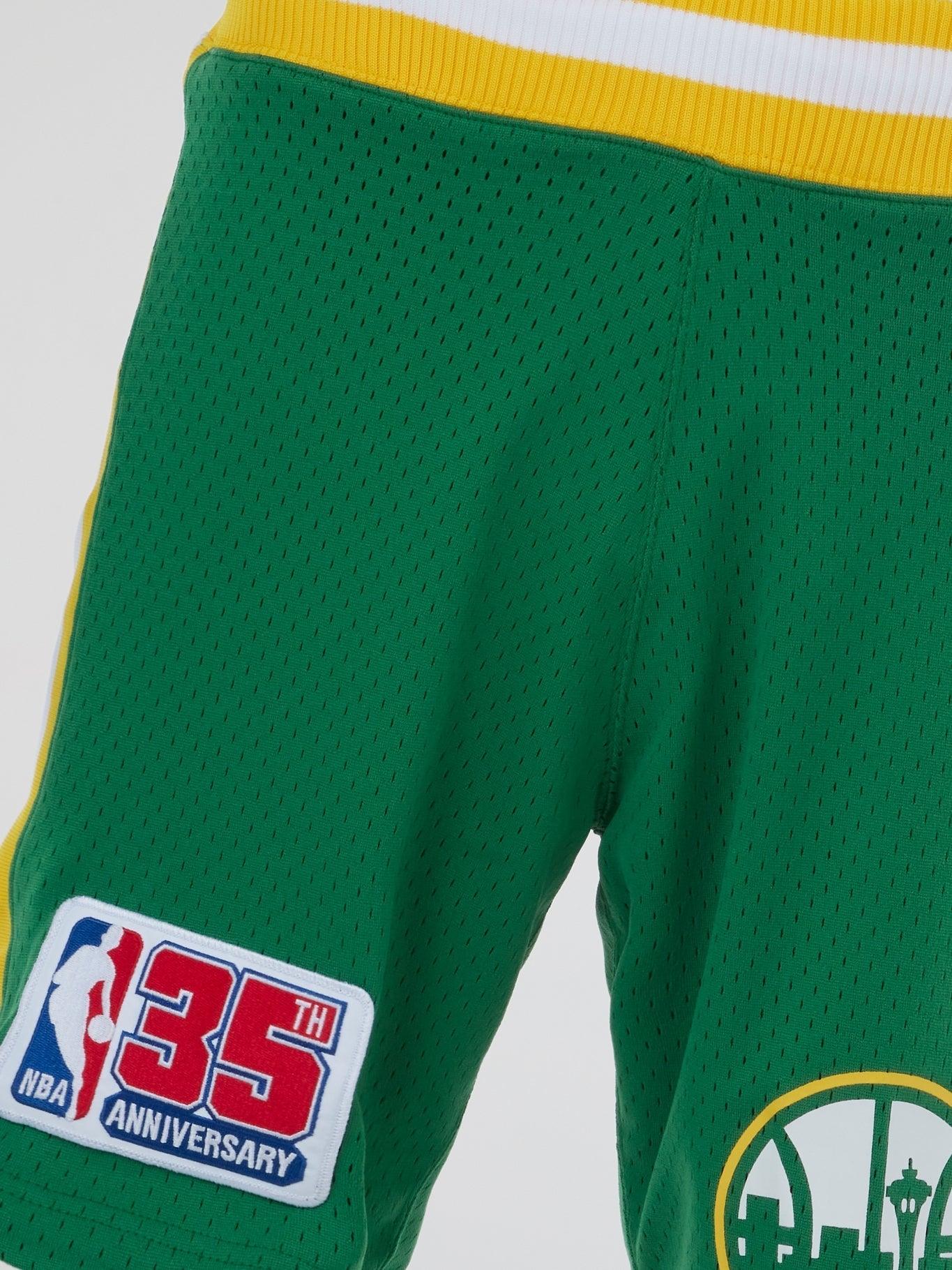 NBA Green Authentic Basketball Shorts - B-Hype Society