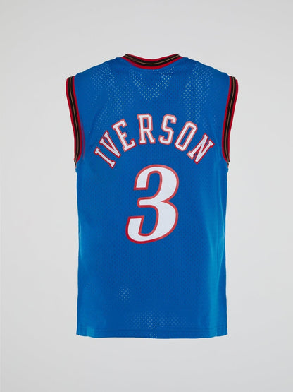 NBA Swingman Alternate Jersey 76Ers 00 Allen Iverson - Royal - B-Hype Society