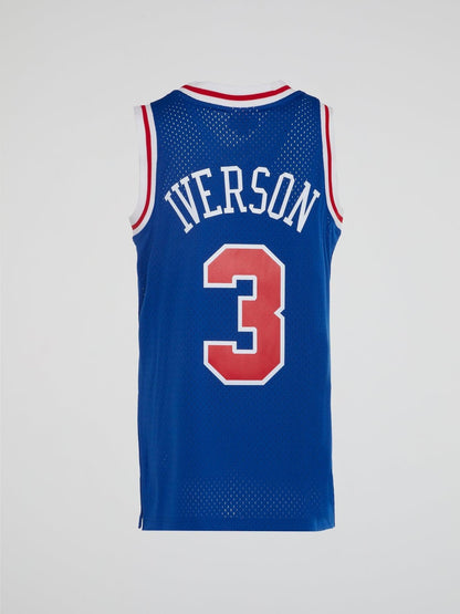 NBA Swingman Alternate Jersey 76Ers 96 Allen Iverson - Royal - B-Hype Society