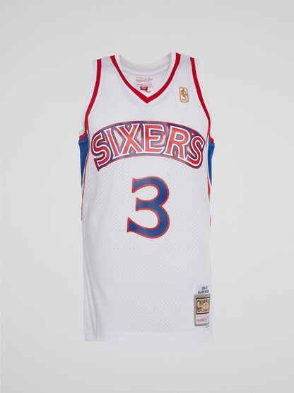 NBA Swingman Home Jersey 76Ers 96 Allen Iverson - White - B-Hype Society