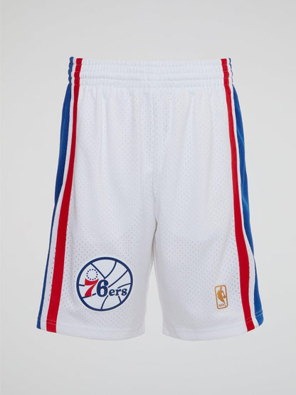 NBA Swingman Home Shorts 76Ers 96-97 - White - B-Hype Society