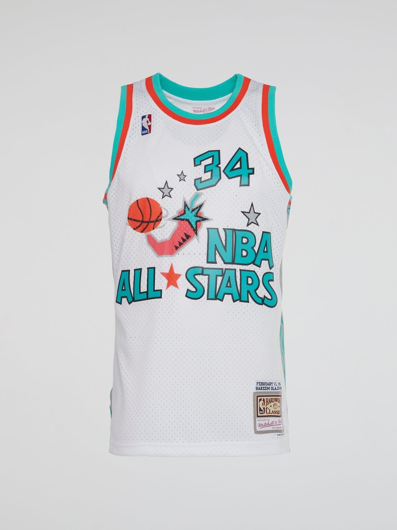 NBA Swingman Jersey All Star 96 Hakeem Olajuwon - White - B-Hype Society