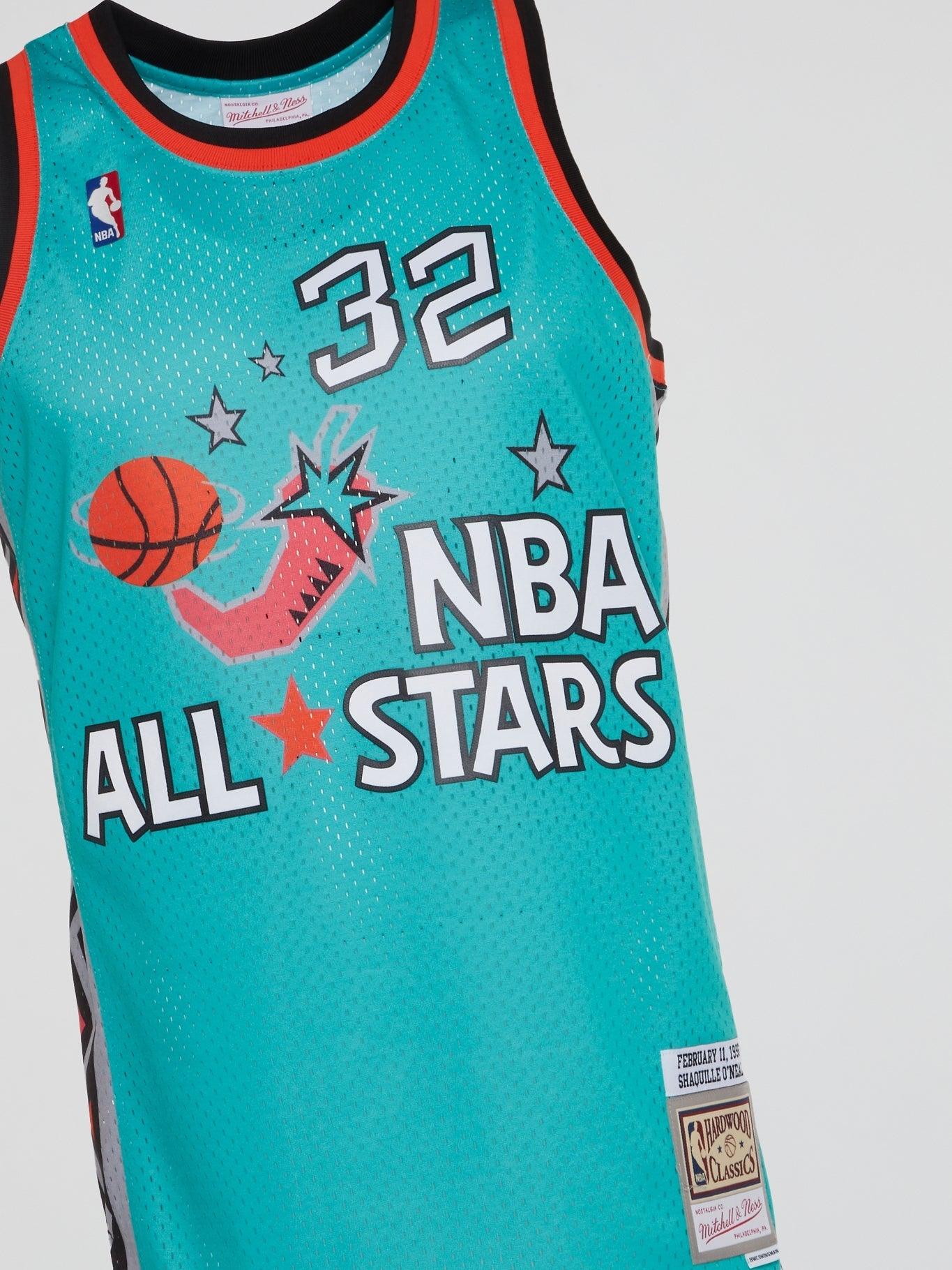 NBA Swingman Jersey All Star 96 Shaquille O\'Neal - Teal - B-Hype Society