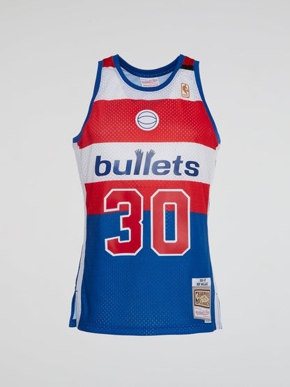 NBA Swingman Jersey Bullets 96 Ben Wallace - Royal/Red - B-Hype Society