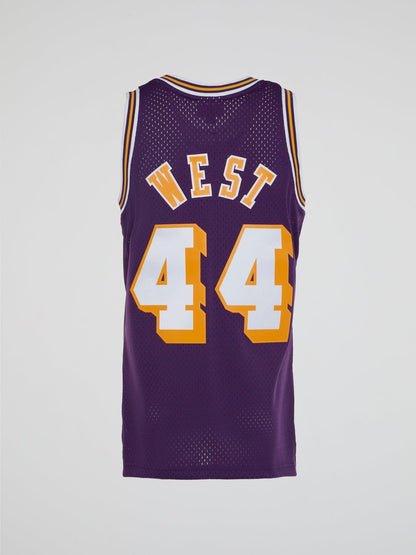 NBA Swingman Jersey Lakers 71 - 72 Jerry West - Purple - B-Hype Society