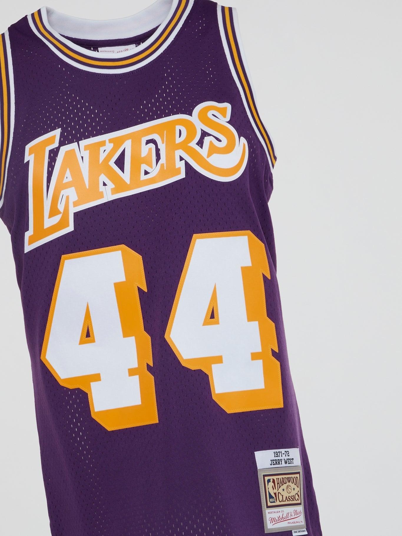 NBA Swingman Jersey Lakers 71 - 72 Jerry West - Purple - B-Hype Society