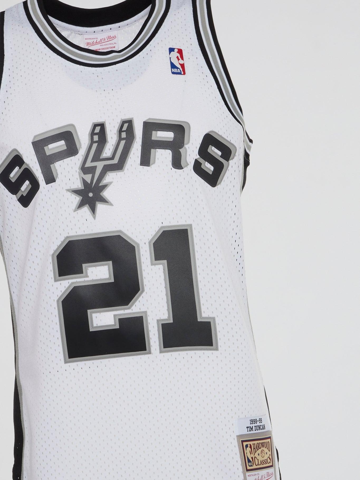 NBA Swingman Jersey Spurs 98 Tim Duncan - White - B-Hype Society